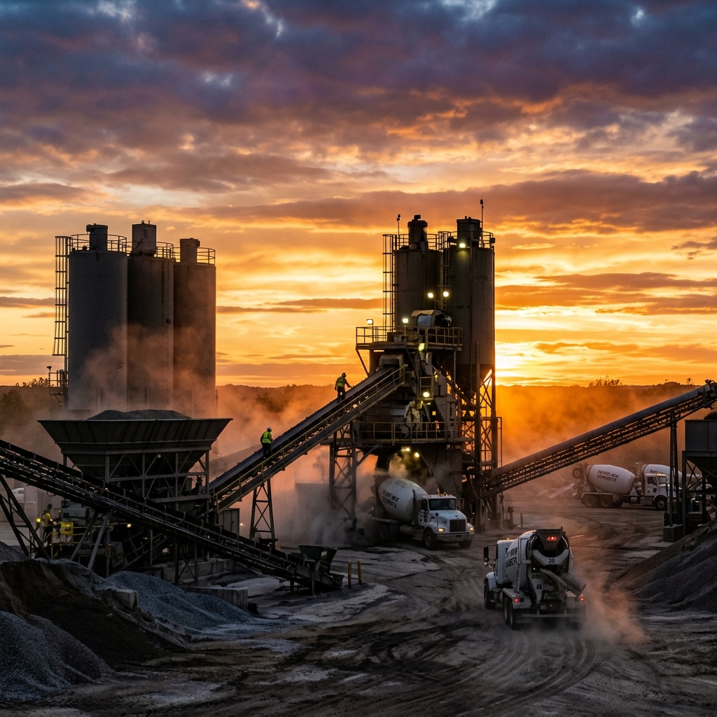 RMC Plant at sunset