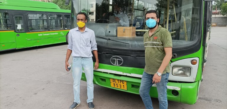 Installation of atmos devices in public buses in Delhi for monitoring and management of air quality and optimisation of transit